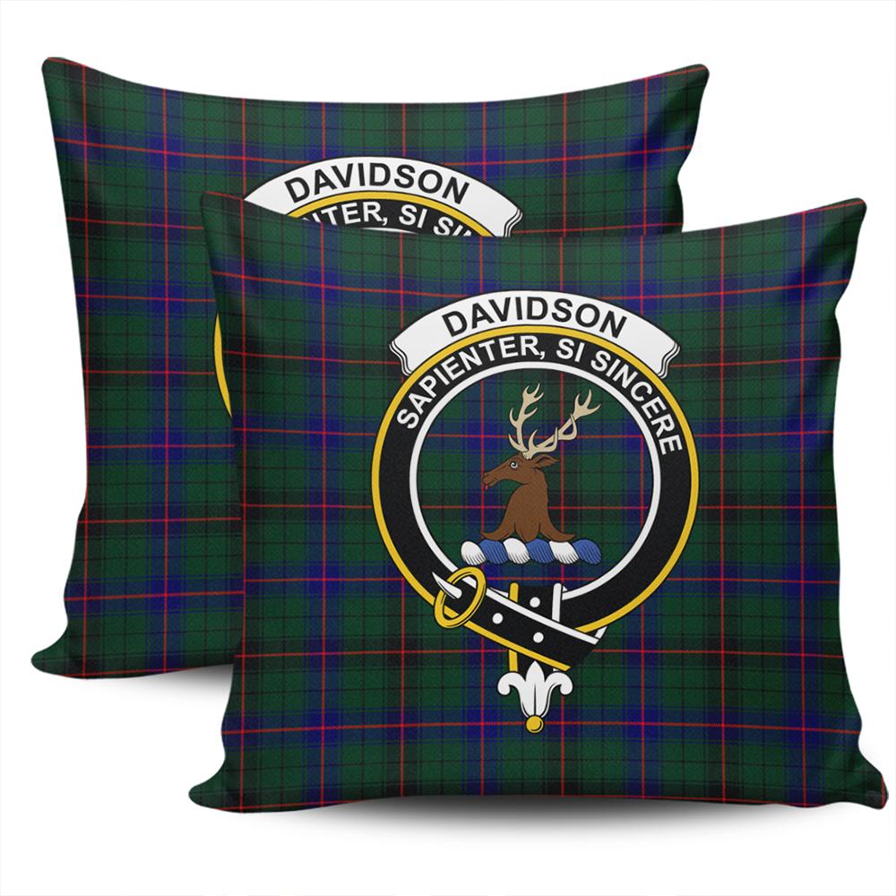 Clan Davidson Modern Tartan Crest Pillow Cover XZ75 Clan Davidson Tartan Today   