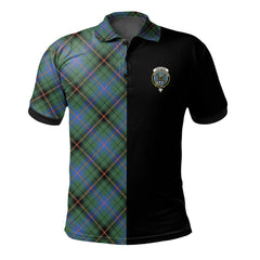 Clan Davidson Ancient Tartan Polo Shirt Half of Me - Cross Style VE30 Davidson Ancient Tartan Tartan Polo   