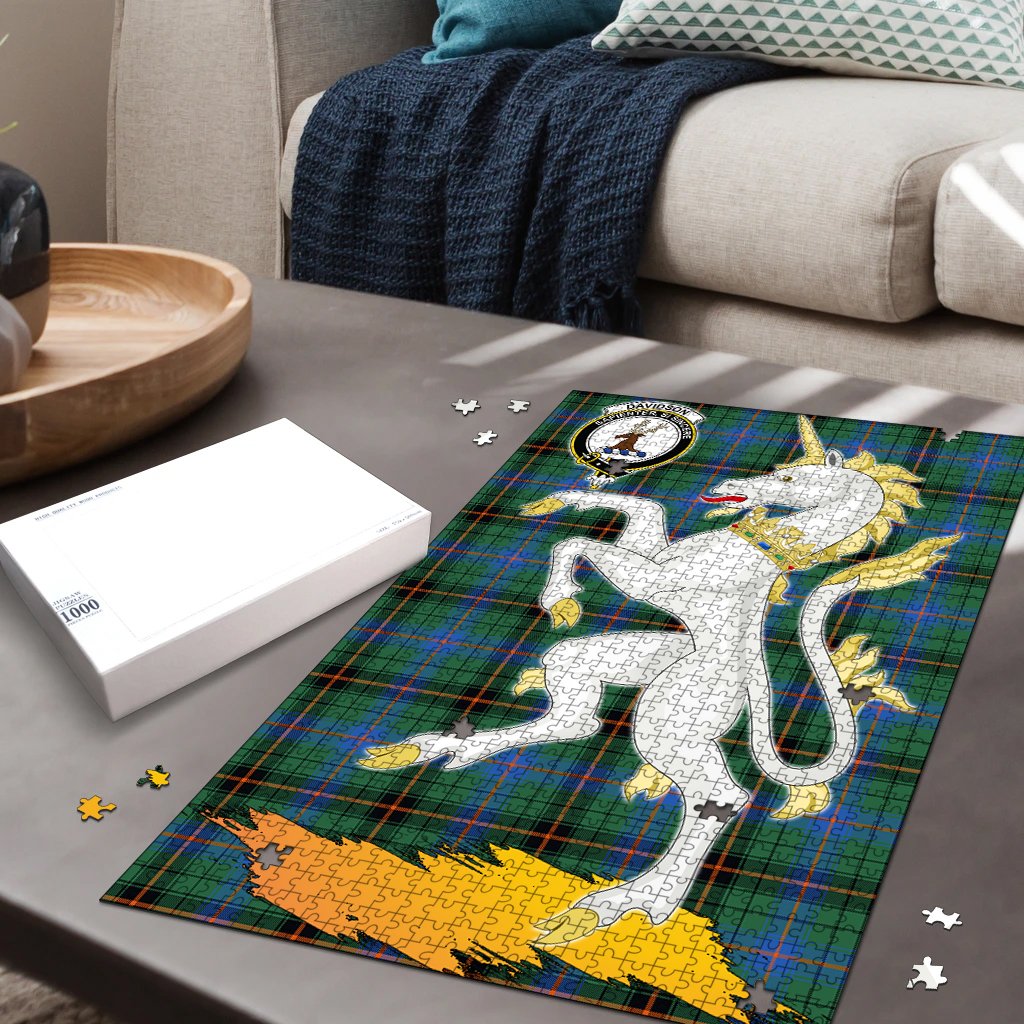 Clan Davidson Ancient Tartan Crest Unicorn Scotland Jigsaw Puzzles Gift For Family KA38 Clan Davidson Tartan Today   