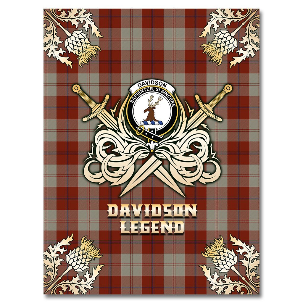 Clan Davidson Dress Dancers Tartan Gold Courage Symbol Blanket EL94 Clan Davidson Tartan Today   