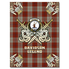 Clan Davidson Dress Dancers Tartan Gold Courage Symbol Blanket EL94 Clan Davidson Tartan Today   