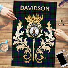 Clan Davidson Modern Tartan Crest Thistle Jigsaw Puzzles Gift For Family EZ62 Clan Davidson Tartan Today   