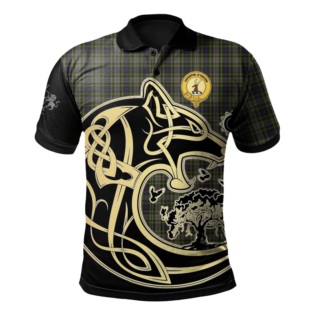 Clan Davidson Tulloch Dress Tartan Polo Shirt Viking Wolf FZ95 Davidson Tulloch Dress Tartan Tartan Polo   