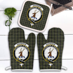 Clan Davidson Tulloch Dress Tartan Crest Oven Mitt And Pot Holder (2 Oven Mitts + 1 Pot Holder) BJ56 Clan Davidson Tartan Today   