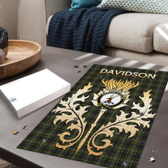 Clan Davidson Tulloch Dress Tartan Crest Thistle Jigsaw Puzzles Gift For Family CY41 Clan Davidson Tartan Today   