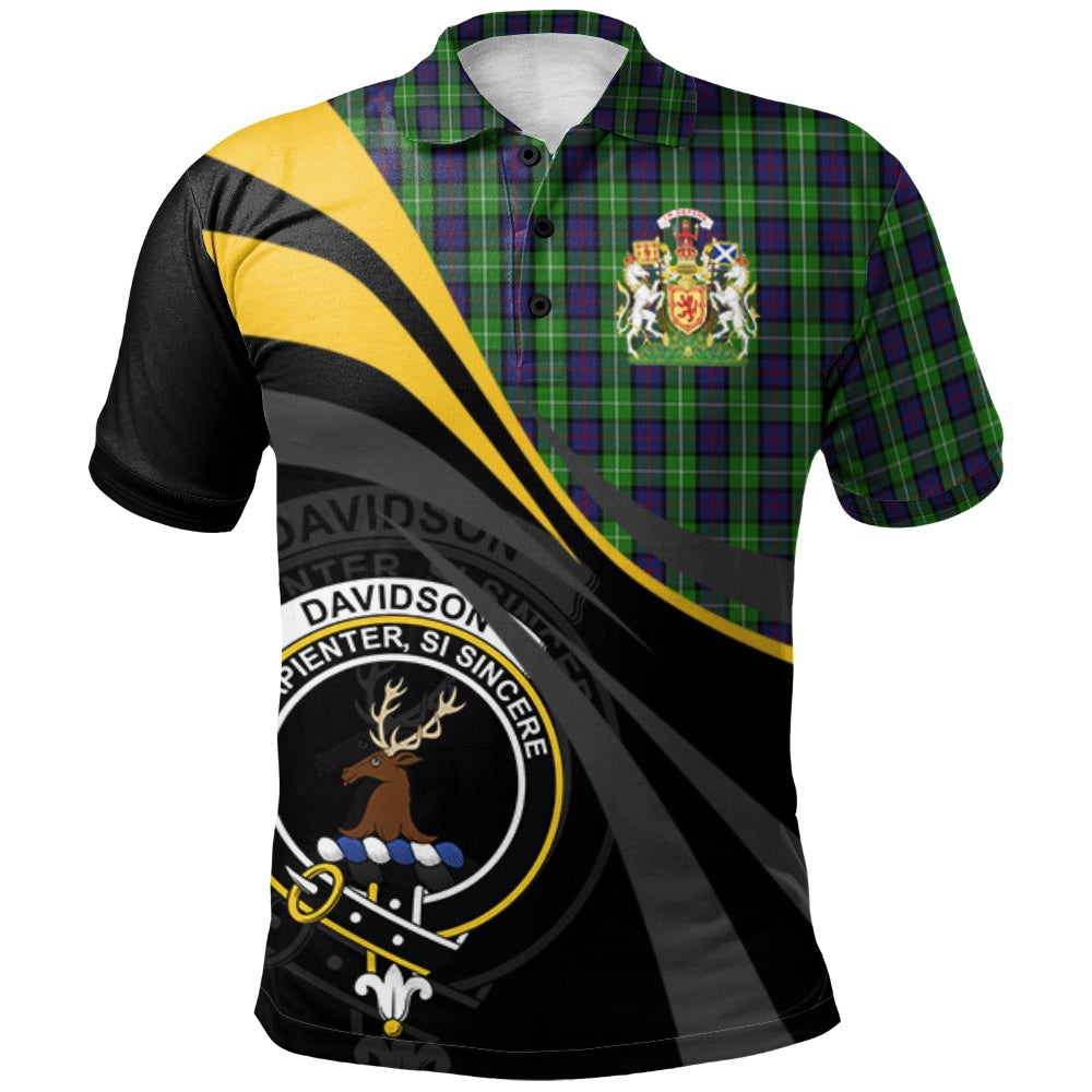 Clan Davidson of Tulloch 02 Tartan Polo Shirt - Royal Coat Of Arms Style YX41 Davidson of Tulloch 02 Tartan Tartan Polo   