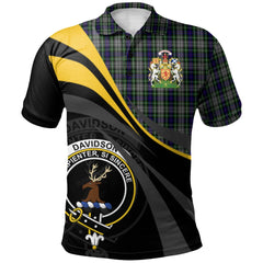 Clan Davidson of Tulloch Dress 01 Tartan Polo Shirt - Royal Coat Of Arms Style EI31 Davidson of Tulloch Dress 01 Tartan Tartan Polo   