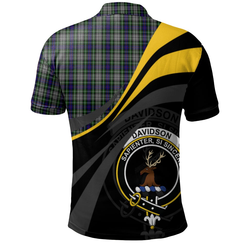 Clan Davidson of Tulloch Dress 01 Tartan Polo Shirt - Royal Coat Of Arms Style EI31 Davidson of Tulloch Dress 01 Tartan Tartan Polo   