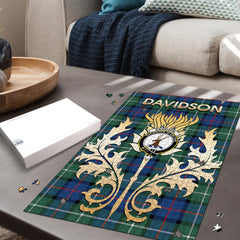 Clan Davidson of Tulloch Tartan Crest Thistle Jigsaw Puzzles Gift For Family JY76 Clan Davidson Tartan Today   