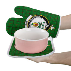 Clan Don Tartan Crest Oven Mitt And Pot Holder (2 Oven Mitts + 1 Pot Holder) NR68 Clan Don Tartan Today   