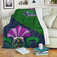 Clan Don Tartan Crest Premium Blanket Thistle Style XM38 Clan Don Tartan Today   