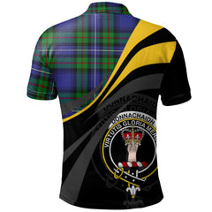 Clan Donnachaidh Tartan Polo Shirt - Royal Coat Of Arms Style BC83 Donnachaidh Tartan Tartan Polo   