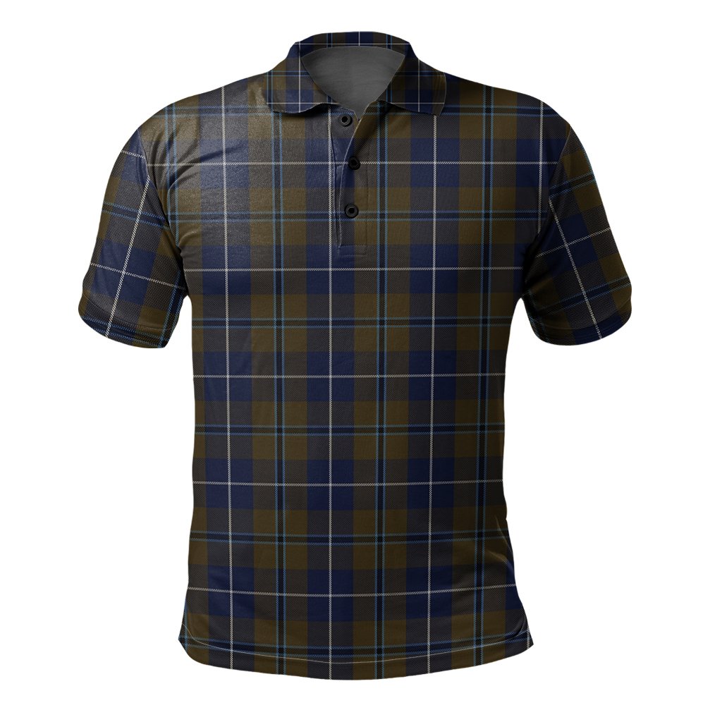 Clan Douglas Brown Tartan Polo Shirt RN78 Douglas Brown Tartan Tartan Polo   