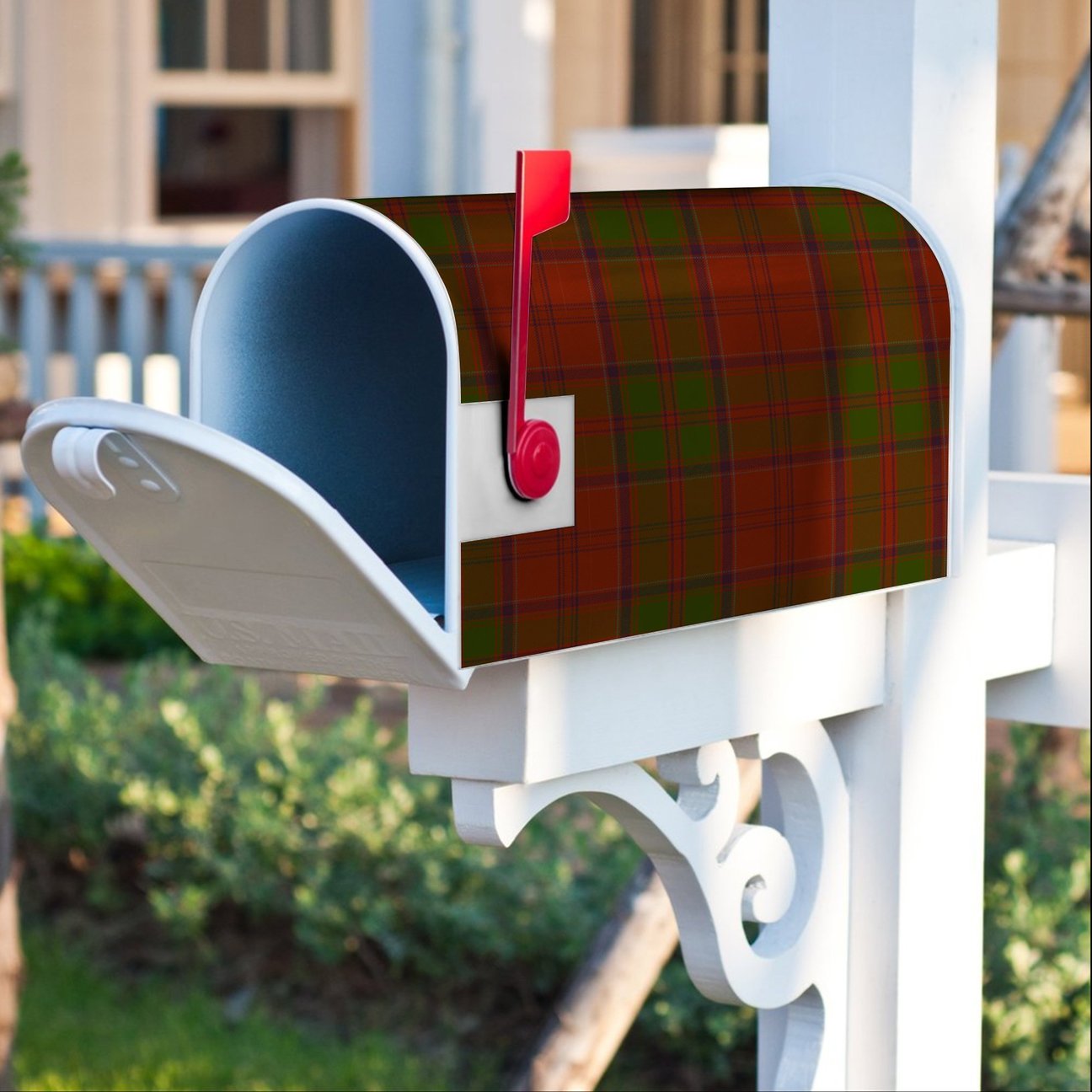 Clan Drummond Tartan Crest Mailbox QV37 Clan Drummond Tartan Today   