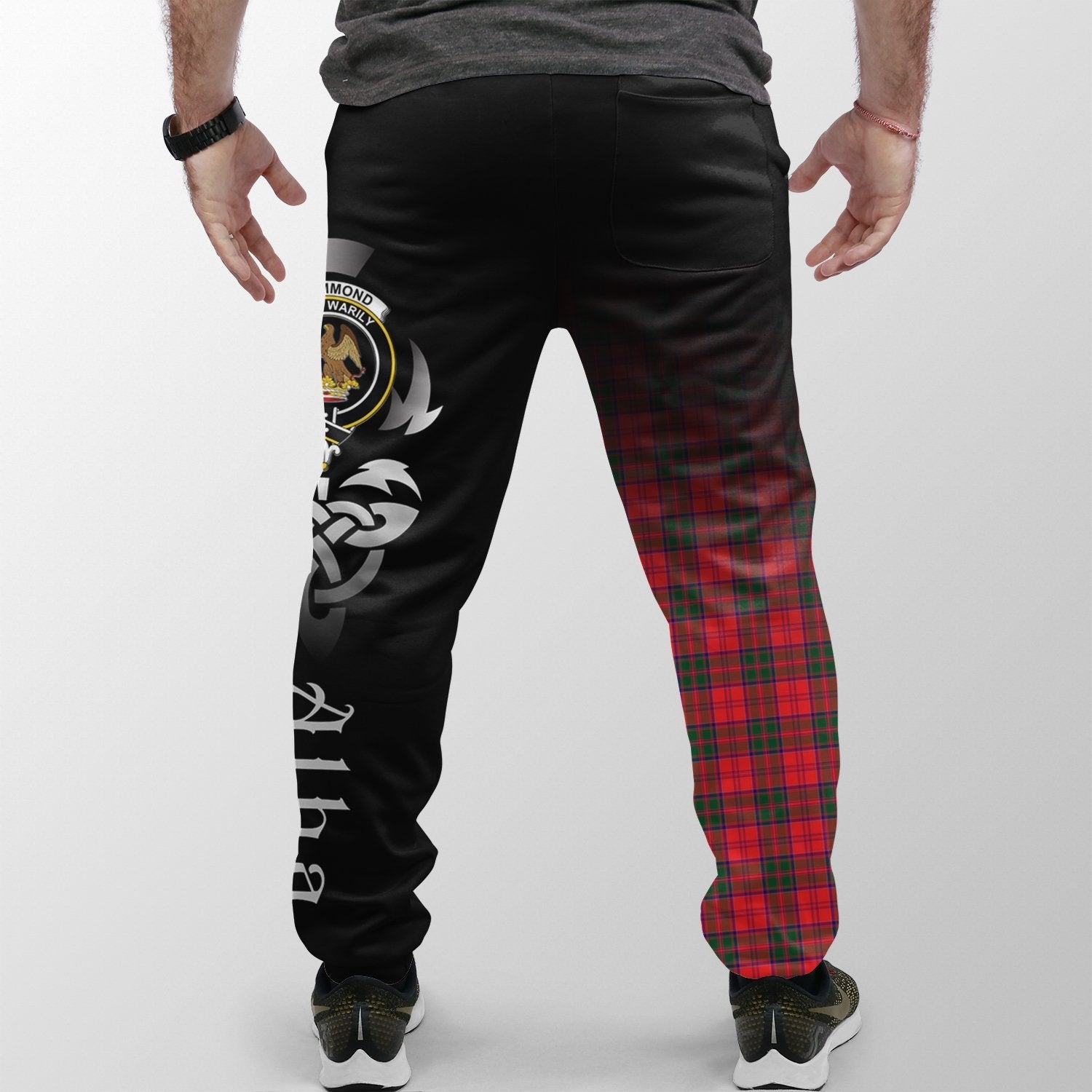 Clan Drummond Modern Tartan Crest Jogger Sweatpants  Alba Celtic Style SI51 Clan Drummond Tartan Today   