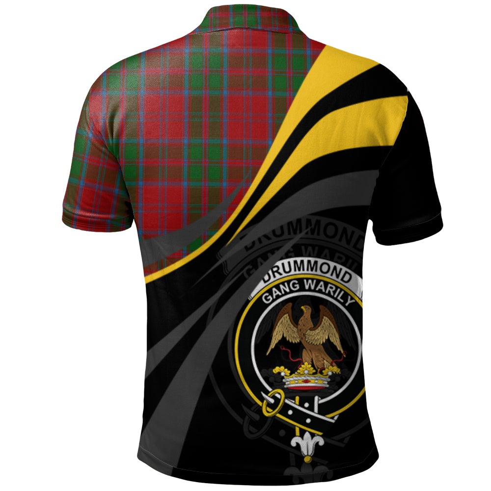 Clan Drummond 01 Tartan Polo Shirt - Royal Coat Of Arms Style WM80 Drummond 01 Tartan Tartan Polo   