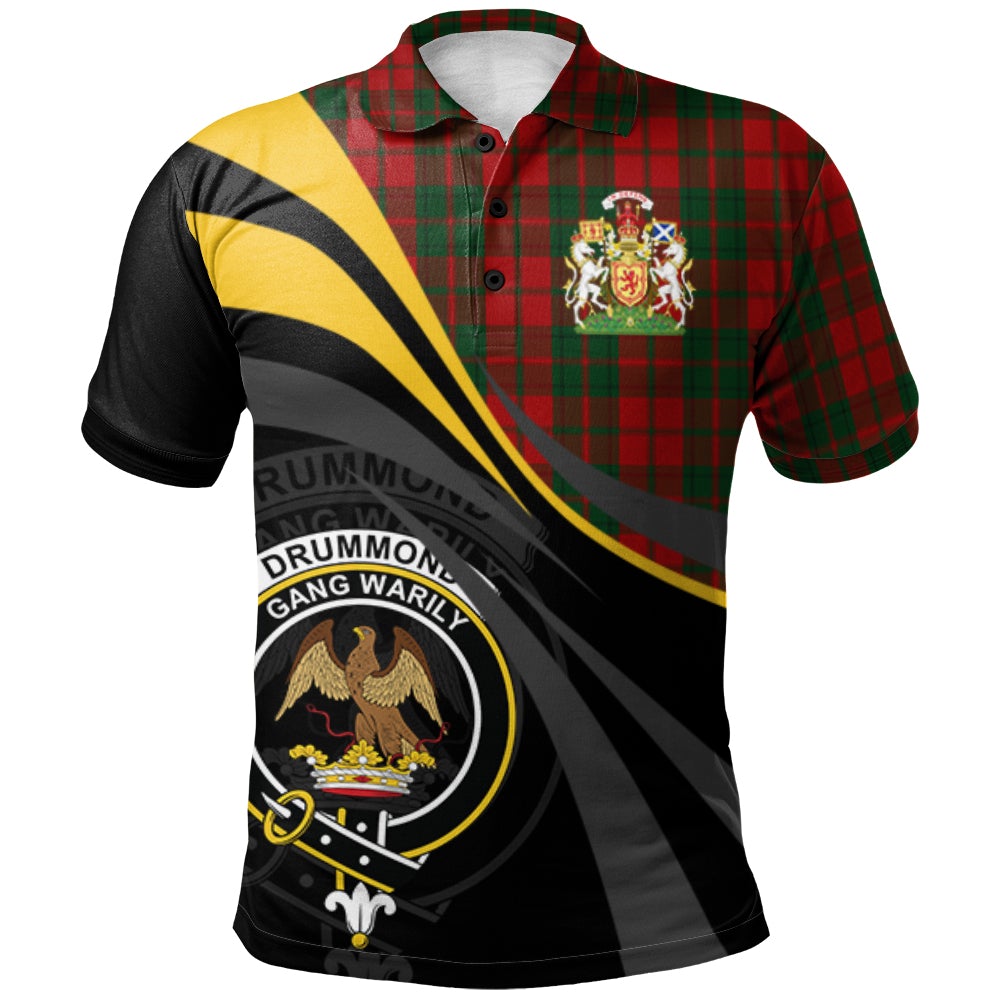 Clan Drummond 03 Tartan Polo Shirt - Royal Coat Of Arms Style FI74 Drummond 03 Tartan Tartan Polo   