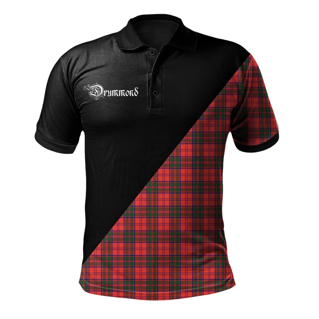 Clan Drummond Modern Clan - Military Polo Shirt SS88 Drummond Modern Tartan Tartan Polo   