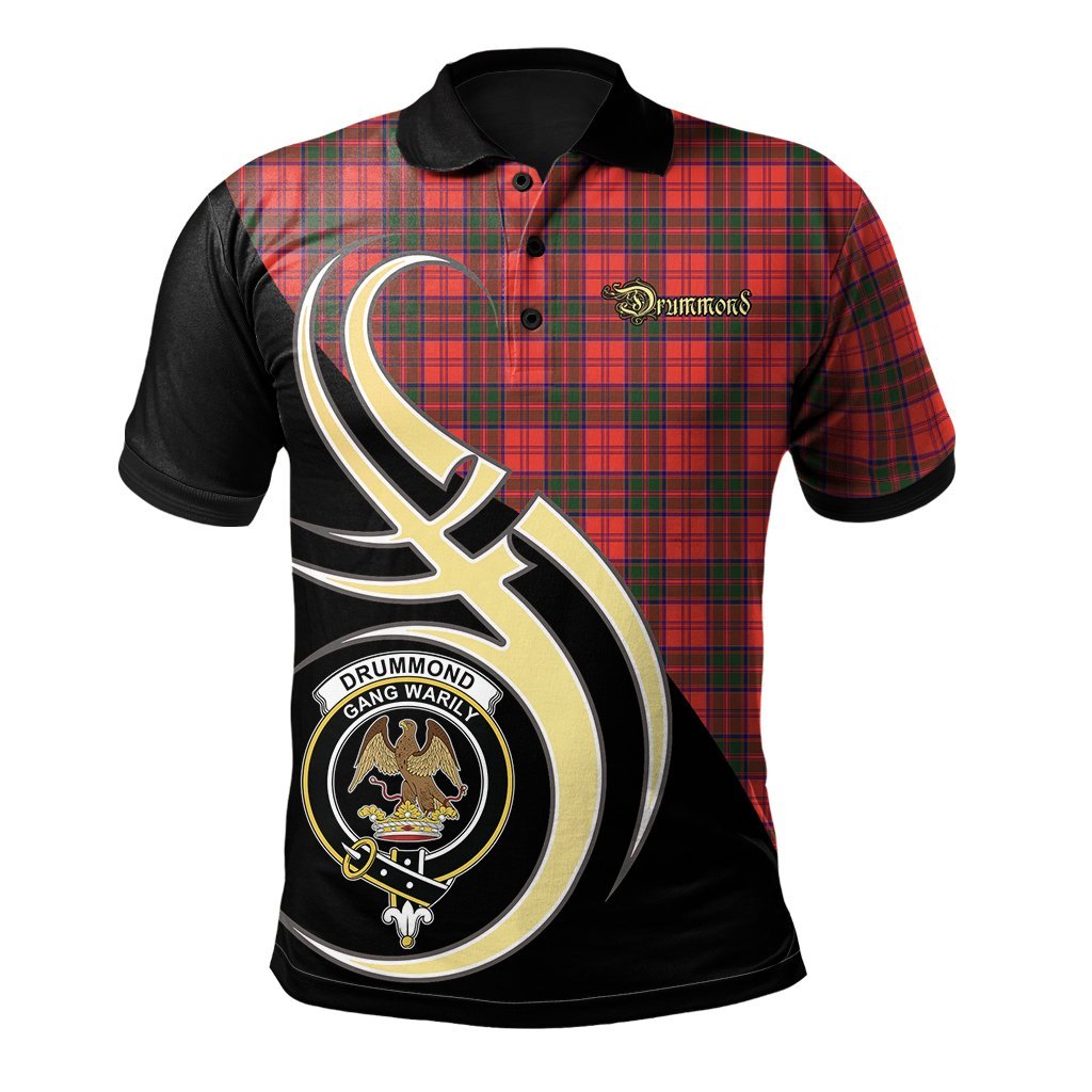 Clan Drummond Modern Tartan Polo Shirt - Believe In Me Style YH61 Drummond Modern Tartan Tartan Polo   