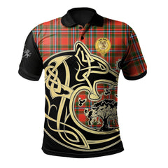 Clan Drummond of Perth Tartan Polo Shirt Viking Wolf CA28 Drummond of Perth Tartan Tartan Polo   