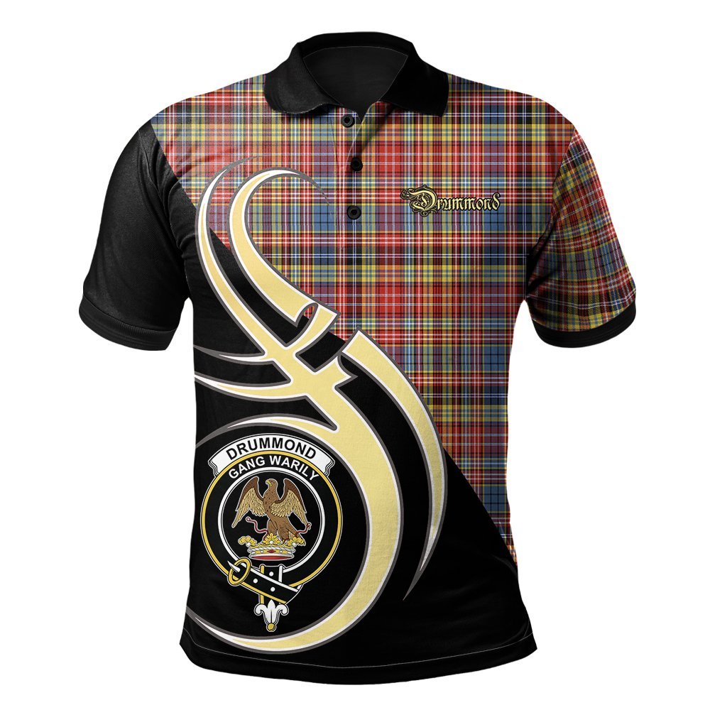 Clan Drummond of Strathallan Tartan Polo Shirt - Believe In Me Style TE40 Drummond of Strathallan Tartan Tartan Polo   