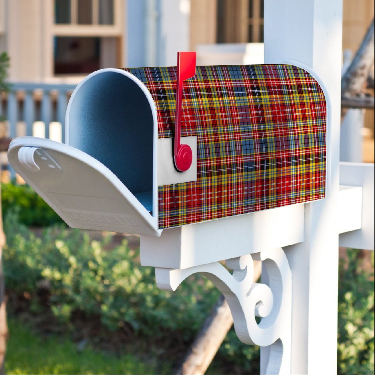 Clan Drummond Of Strathallan Tartan Crest Mailbox SN45 Clan Hall Tartan Today   