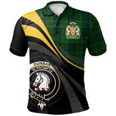 Clan Dunbar Hunting Tartan Polo Shirt - Royal Coat Of Arms Style II30 Dunbar Hunting Tartan Tartan Polo   