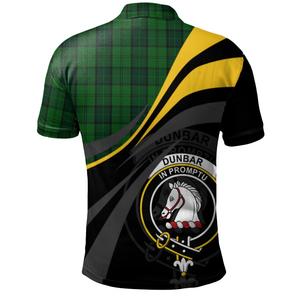 Clan Dunbar Hunting Tartan Polo Shirt - Royal Coat Of Arms Style II30 Dunbar Hunting Tartan Tartan Polo   