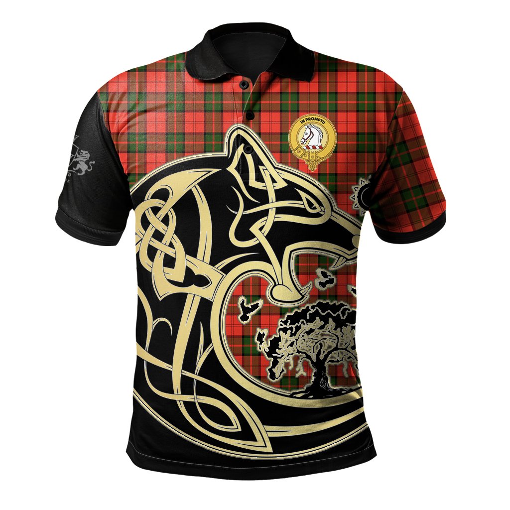 Clan Dunbar Modern Tartan Polo Shirt Viking Wolf FL44 Dunbar Modern Tartan Tartan Polo   