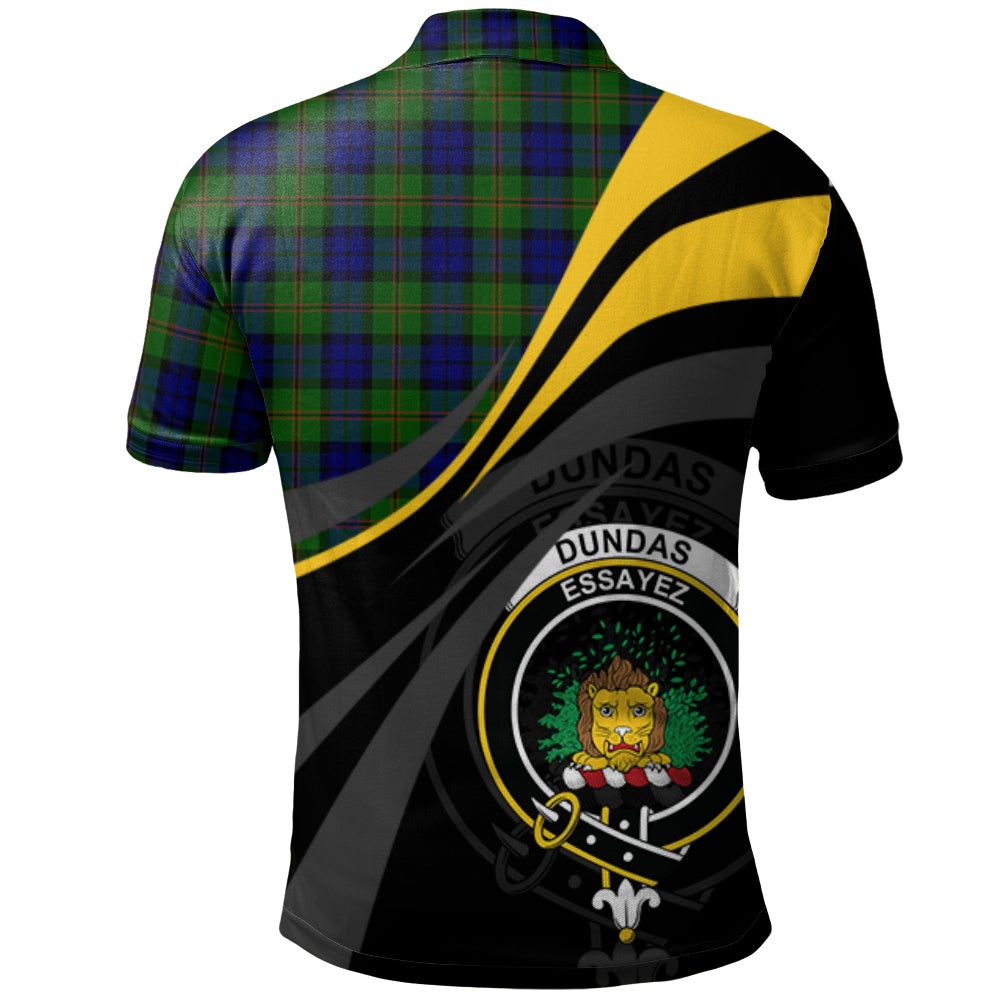 Clan Dundas Modern Tartan Polo Shirt - Royal Coat Of Arms Style OI88 Dundas Modern Tartan Tartan Polo   