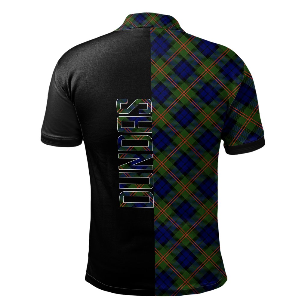 Clan Dundas Modern 02 Tartan Polo Shirt Half of Me - Cross Style EK56 Dundas Modern 02 Tartan Tartan Polo   