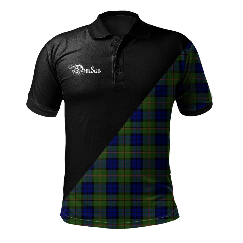 Clan Dundas Modern Clan - Military Polo Shirt IR16 Dundas Modern Tartan Tartan Polo   