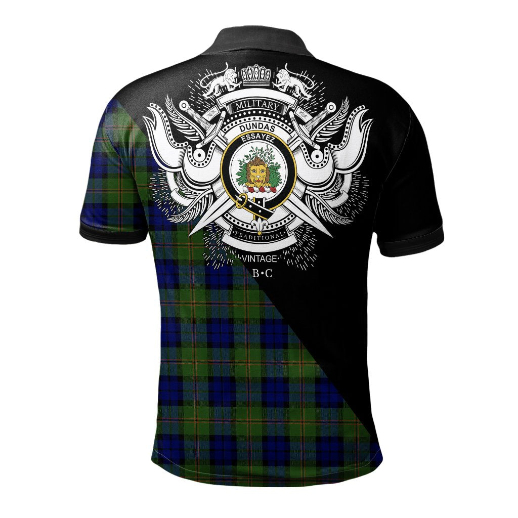 Clan Dundas Modern Clan - Military Polo Shirt IR16 Dundas Modern Tartan Tartan Polo   