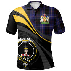 Clan Dunlop Tartan Polo Shirt - Royal Coat Of Arms Style QZ50 Dunlop Tartan Tartan Polo   