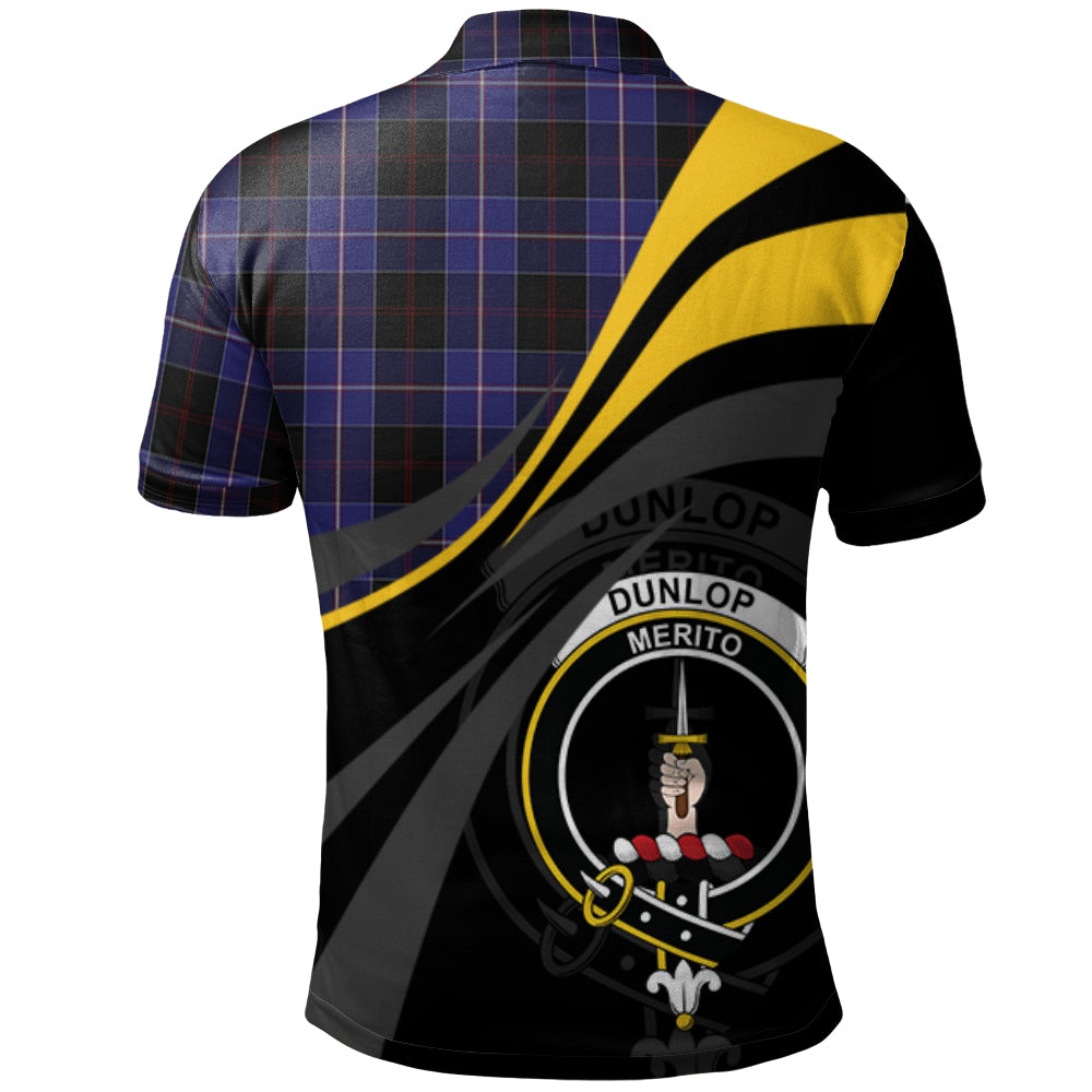 Clan Dunlop Tartan Polo Shirt - Royal Coat Of Arms Style QZ50 Dunlop Tartan Tartan Polo   