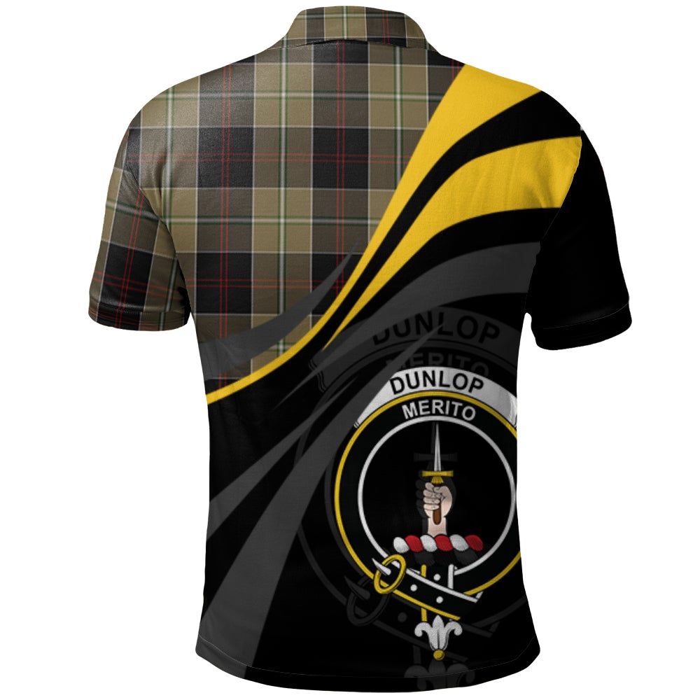 Clan Dunlop Hunting Tartan Polo Shirt - Royal Coat Of Arms Style SZ84 Dunlop Hunting Tartan Tartan Polo   