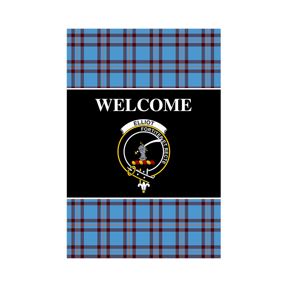 Clan Elliot Ancient Tartan Crest Black Garden Flag QN56 Clan Elliot Tartan Today   