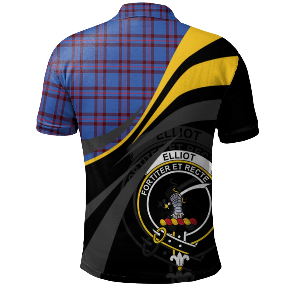 Clan Elliot Modern Tartan Polo Shirt - Royal Coat Of Arms Style LB19 Elliot Modern Tartan Tartan Polo   