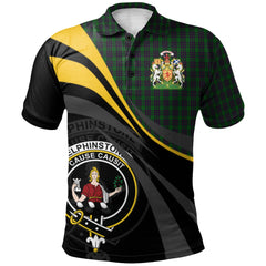 Clan Elphinstone Tartan Polo Shirt - Royal Coat Of Arms Style SR94 Elphinstone Tartan Tartan Polo   