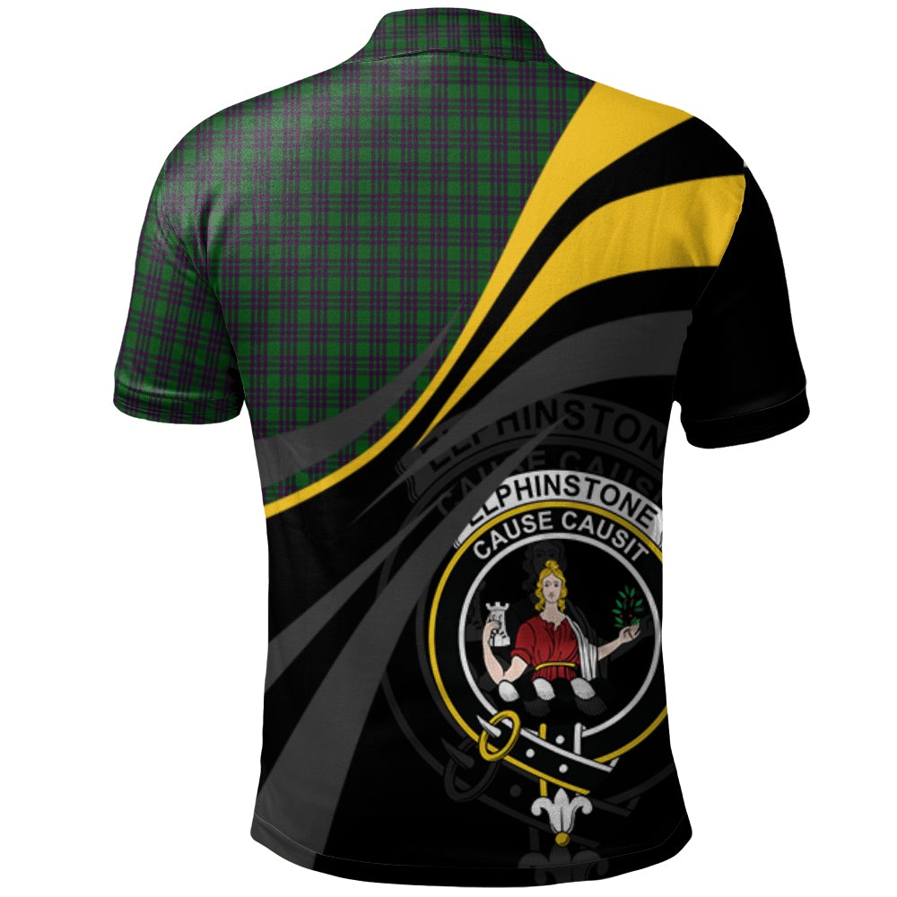 Clan Elphinstone Tartan Polo Shirt - Royal Coat Of Arms Style SR94 Elphinstone Tartan Tartan Polo   