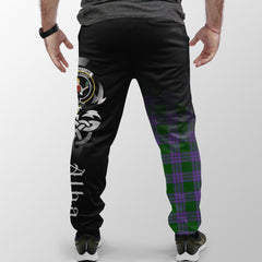 Clan Elphinstone Tartan Crest Jogger Sweatpants  Alba Celtic Style HI70 Clan Elphinstone Tartan Today   