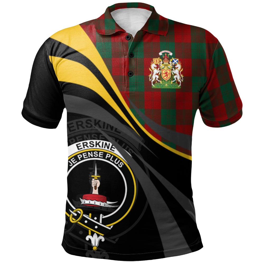 Clan Erskine Tartan Polo Shirt - Royal Coat Of Arms Style CN51 Erskine Tartan Tartan Polo   