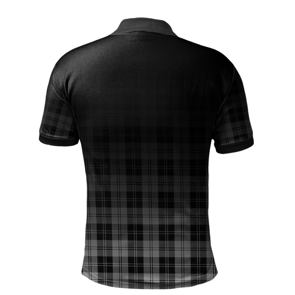 Clan Erskine Black and White Tartan Polo Shirt - Alba Celtic Style OF70 Erskine Black and White Tartan Tartan Polo   