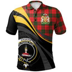 Clan Erskine Modern Tartan Polo Shirt - Royal Coat Of Arms Style NU44 Erskine Modern Tartan Tartan Polo   