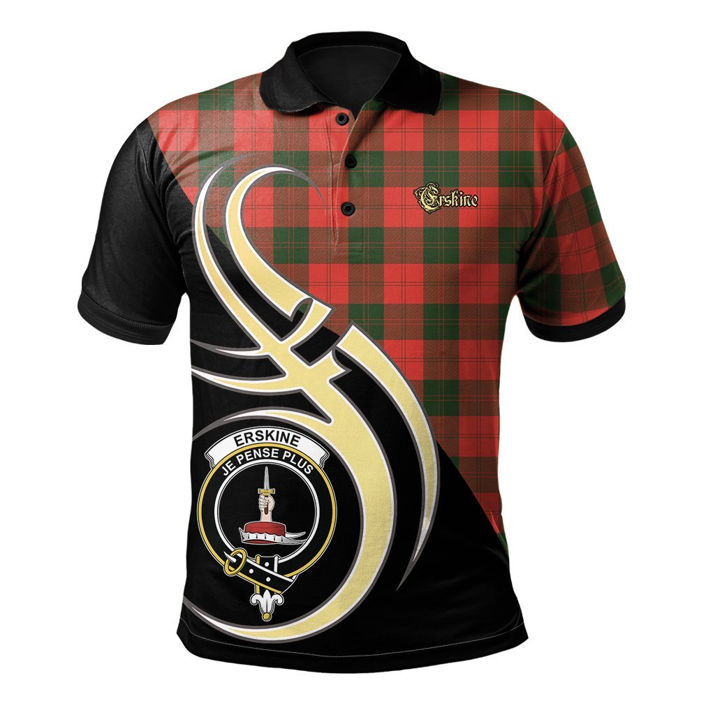 Clan Erskine Modern Tartan Polo Shirt - Believe In Me Style XN91 Erskine Modern Tartan Tartan Polo   