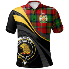 Clan Fairlie Modern Tartan Polo Shirt - Royal Coat Of Arms Style ZP87 Fairlie Modern Tartan Tartan Polo   