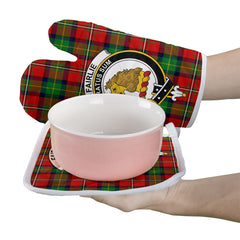 Clan Fairlie Modern Tartan Crest Oven Mitt And Pot Holder (2 Oven Mitts + 1 Pot Holder) BR36 Clan Fairlie Tartan Today   