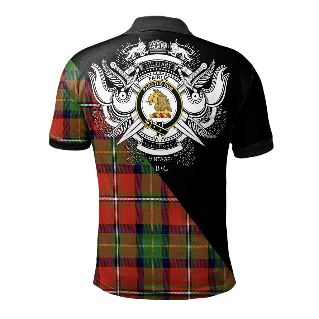 Clan Fairlie Modern Clan - Military Polo Shirt KU82 Fairlie Modern Tartan Tartan Polo   