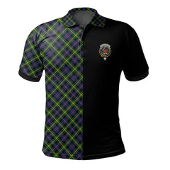 Clan Farquharson Modern Tartan Polo Shirt Half of Me - Cross Style YF35 Farquharson Modern Tartan Tartan Polo   