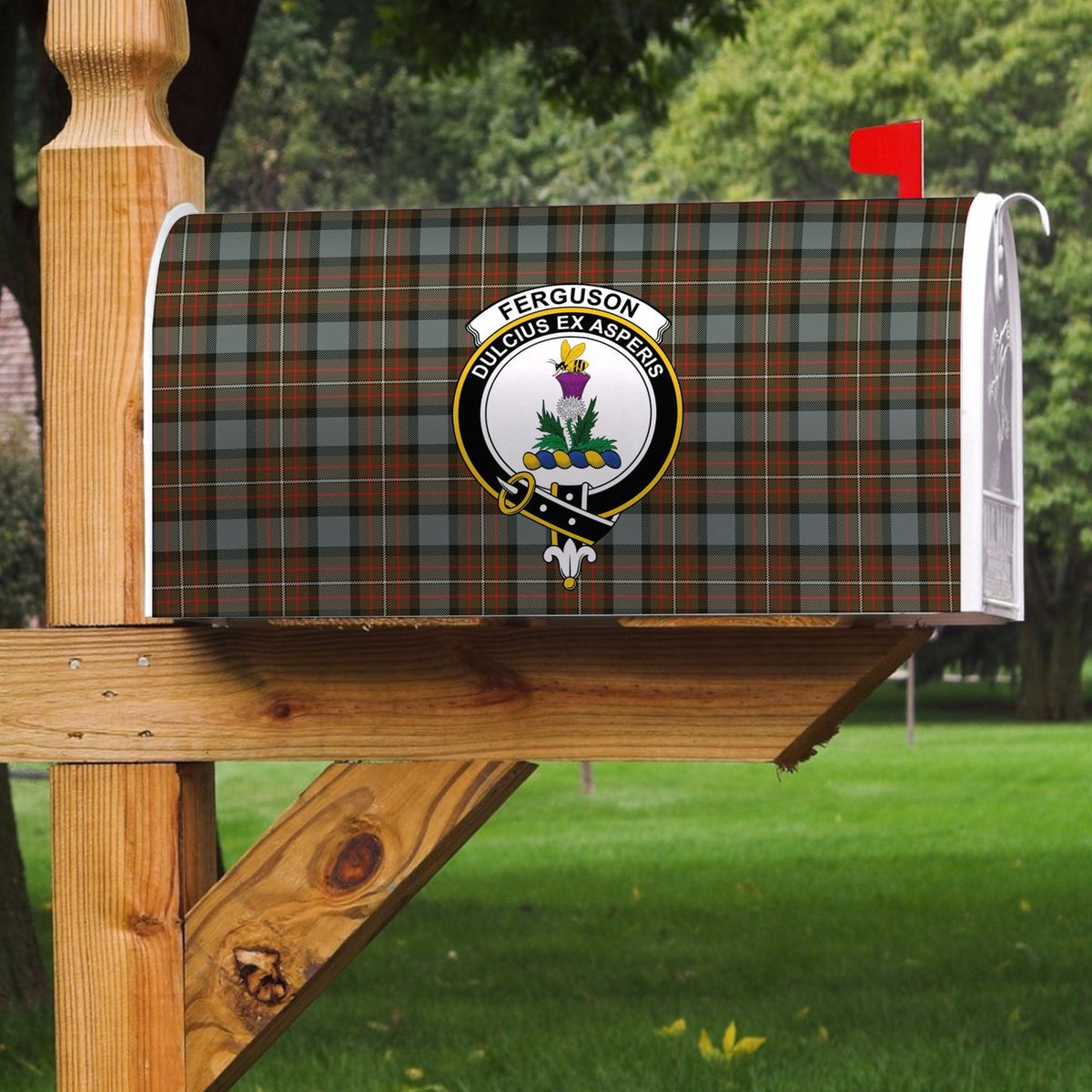 Clan Fergusson Weathered Tartan Crest Mailbox AQ66 Clan Fergusson Tartan Today   